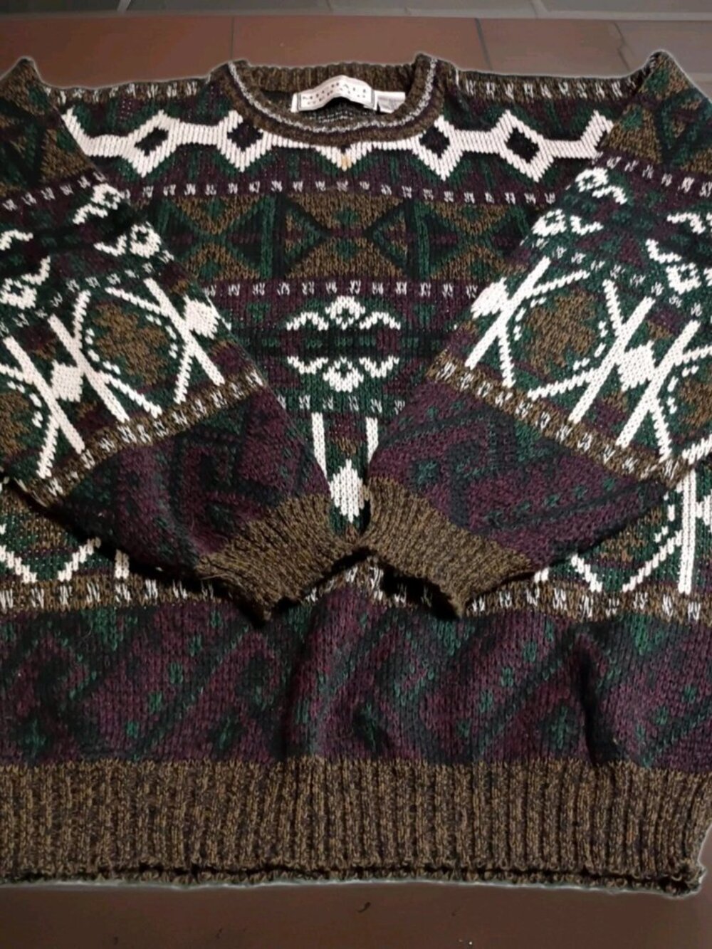 Men's Vintage Michael Gerald Crewneck Winter Pullover Sweater L